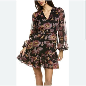 Ted Baker London Piara Ruffle Asymmetrical Mini Dress US 8/TB Sz 3 Luxury Party